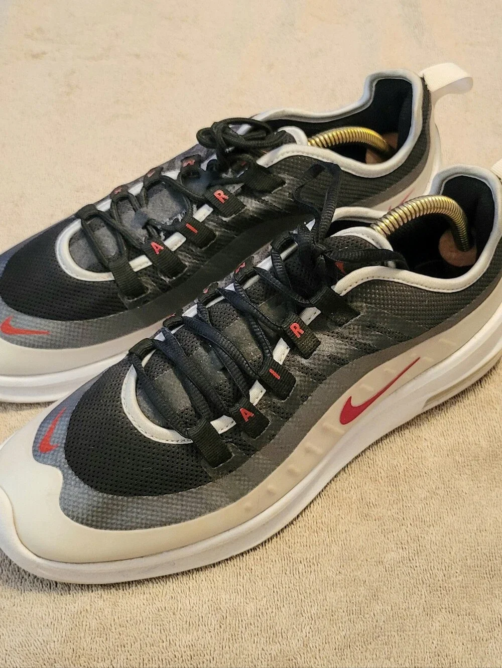 Nike Air Max Black & Gray Sneakers with Red Swoosh